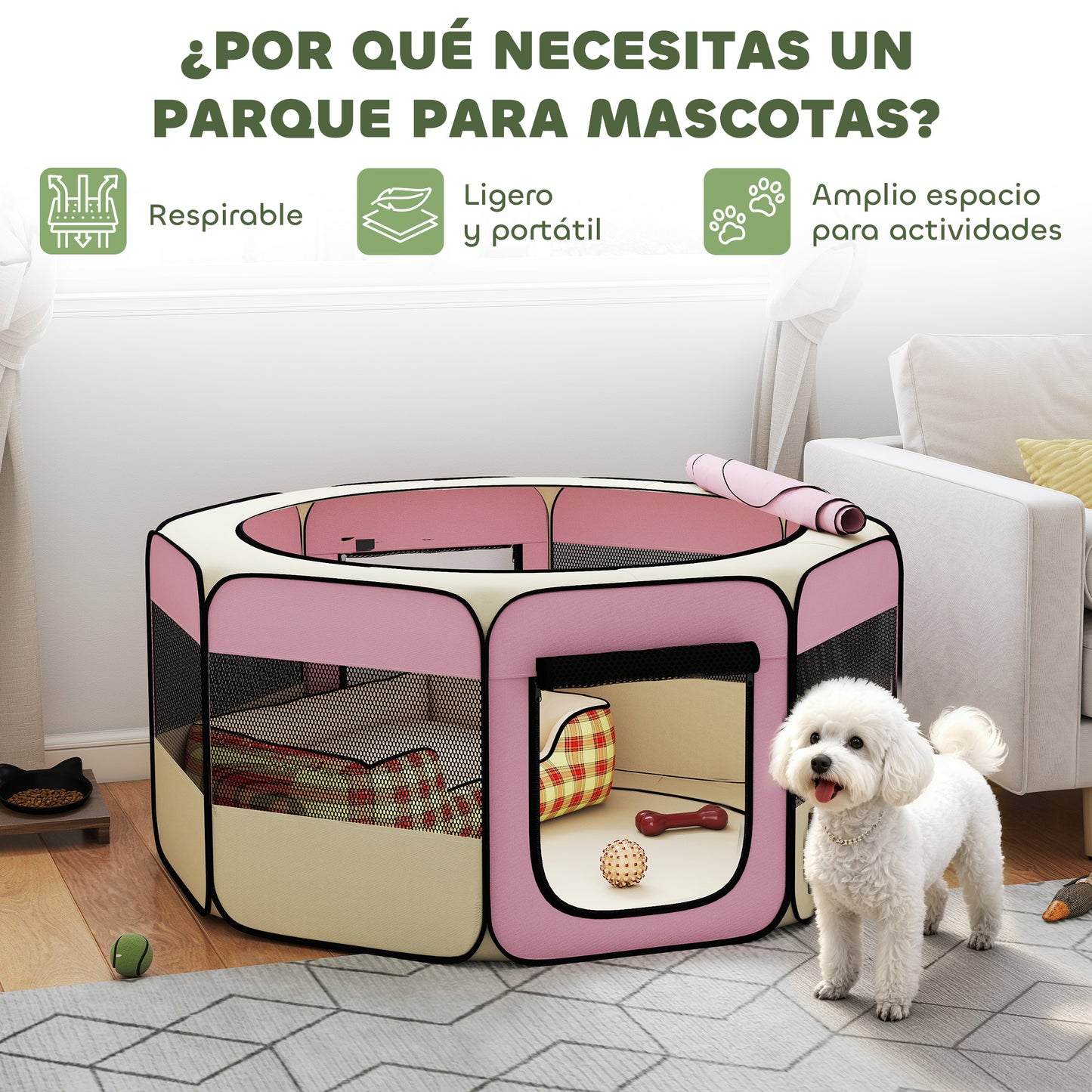 Pawhut Parque Plegable Para Perros Y Gatos_3