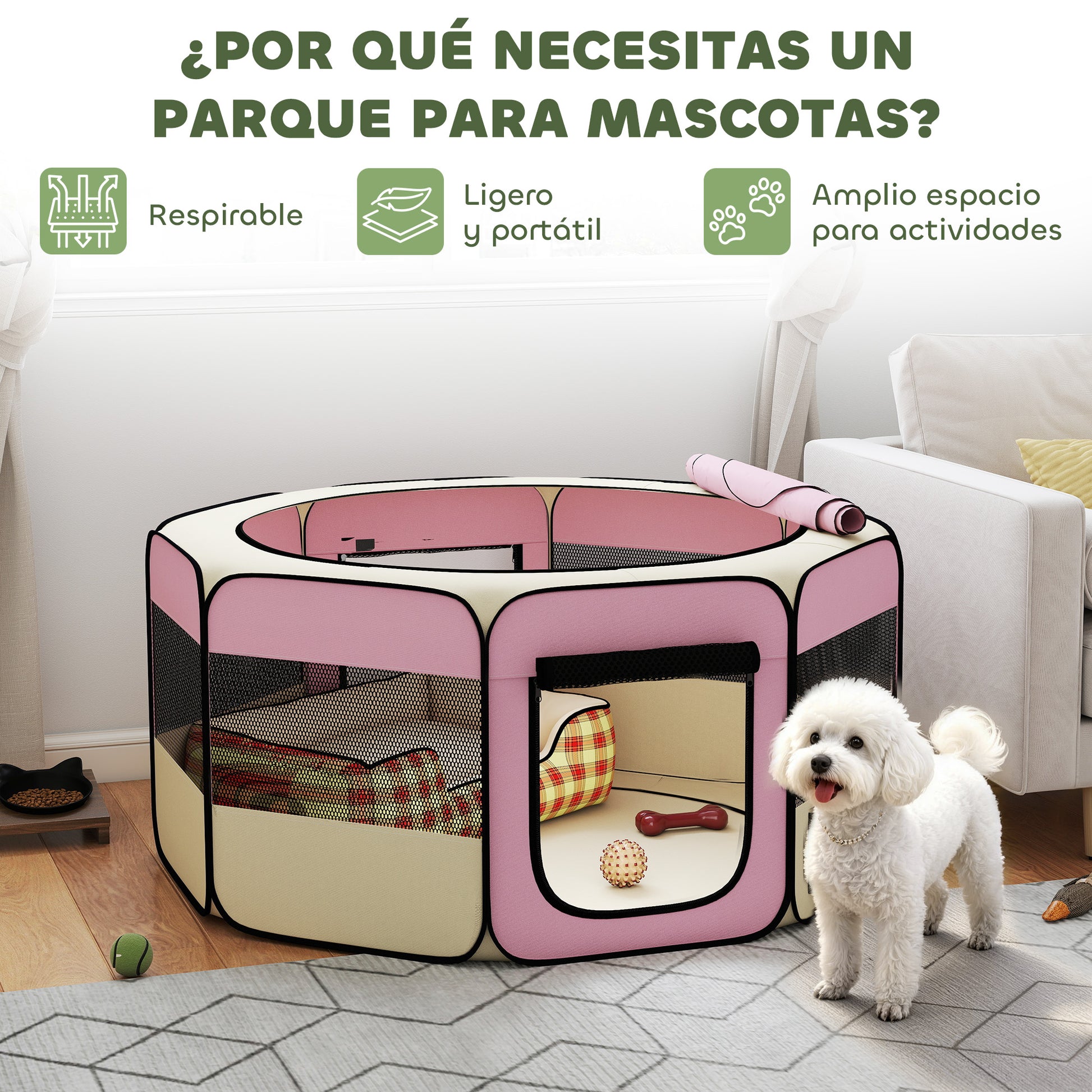 Pawhut Parque Plegable Para Perros Y Gatos_3