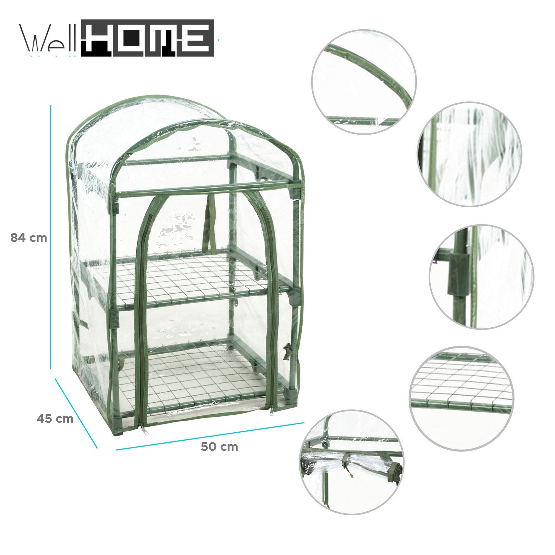 Invernadero 2 Niveles Metal 50x45x84cm