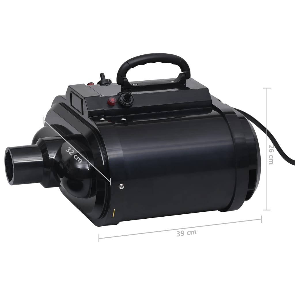 Vidaxl Secador De Mascotas Doble Motor Negro_5