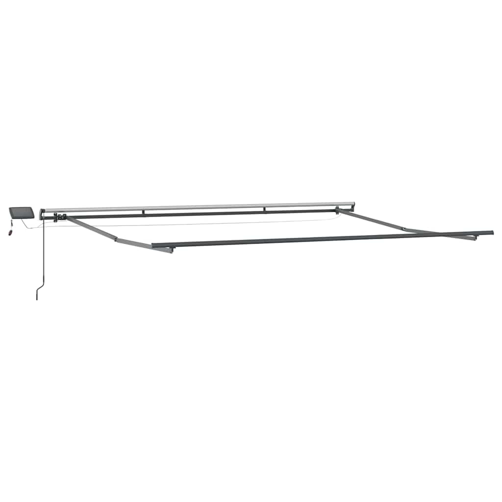 Toldo Retráctil Manual Con Luces Led Burdeos 500x300 Cm_5