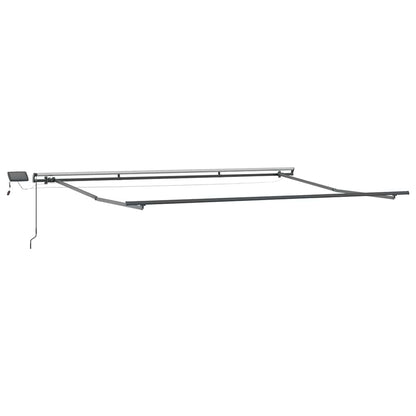 Toldo Retráctil Manual Con Luces Led Burdeos 500x300 Cm_5