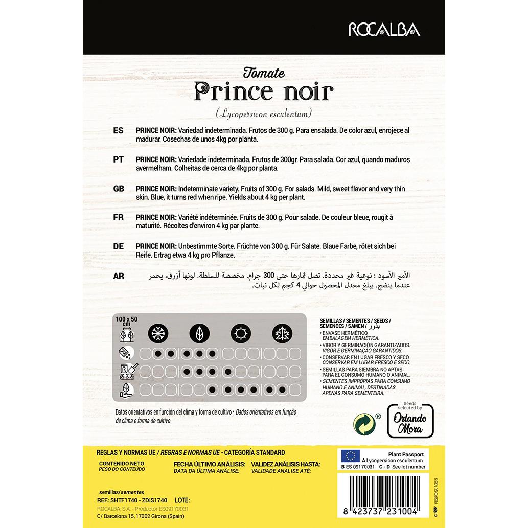 Semillas de Tomate Colección Prince noir