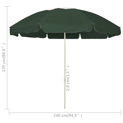 Sombrilla De Playa Verde 240 Cm_4
