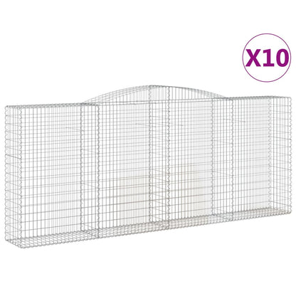 Cestas De Gaviones 10 Uds Forma De Arco Hierro 400x50x160/180cm_0