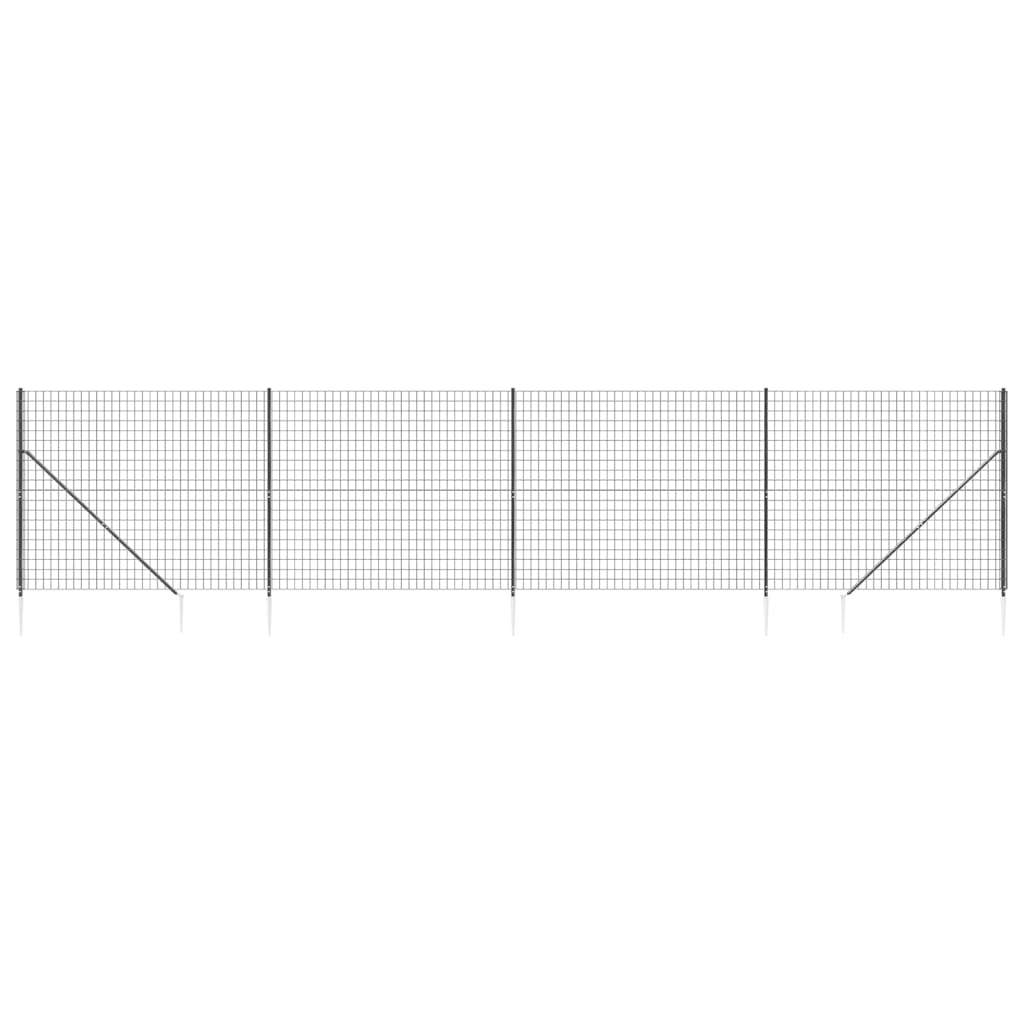 Cerca De Alambre Con Pinchos De Anclaje Gris Antracita 2x10 M / Vetonek_3