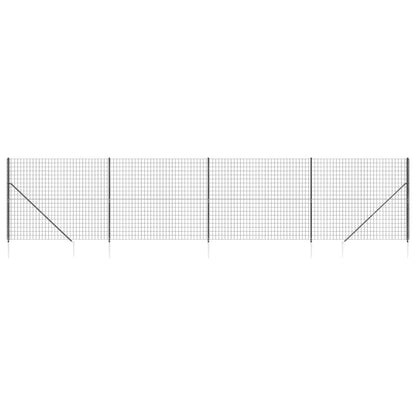 Cerca De Alambre Con Pinchos De Anclaje Gris Antracita 2x10 M / Vetonek_3