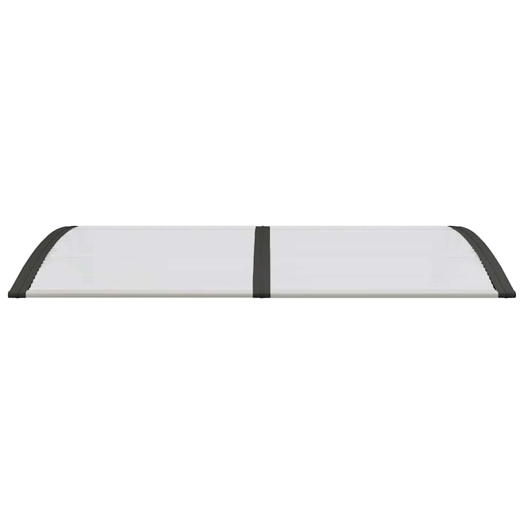 Marquesina Puerta Policarbonato Negro Y Transparente 150x75 Cm_3
