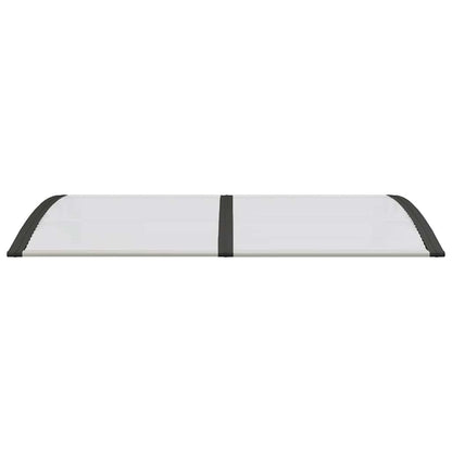 Marquesina Puerta Policarbonato Negro Y Transparente 150x75 Cm_3
