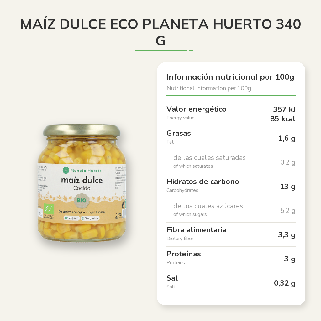 Información nutricional