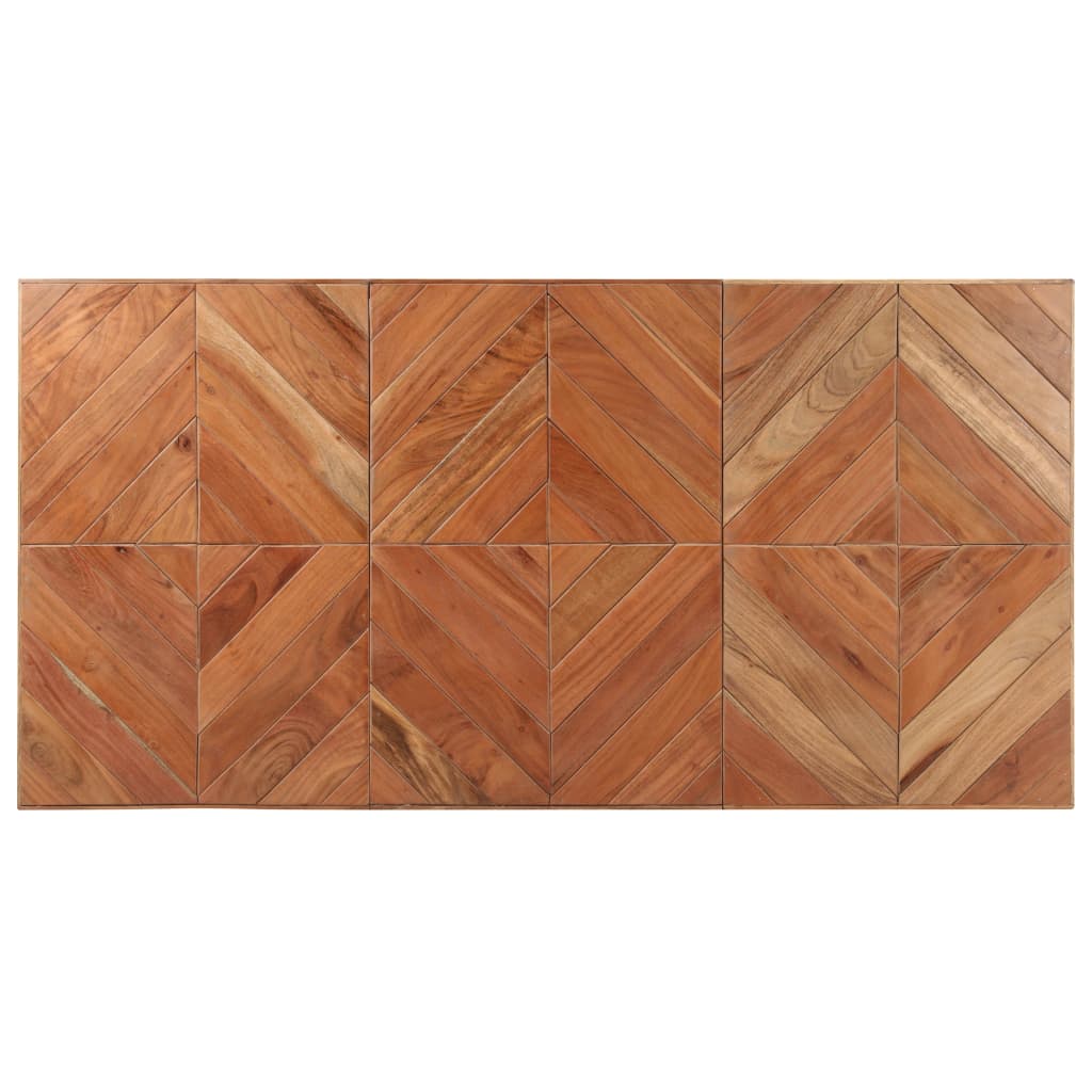 Mesa De Comedor De Madera Maciza De Mango Y Acacia 140x70x76 Cm_2