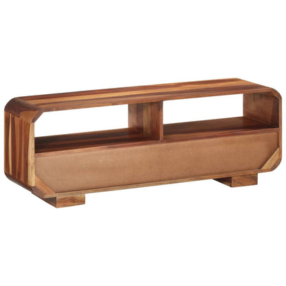 Mueble De Tv Madera Maciza De Acacia 110x30x40 Cm_3