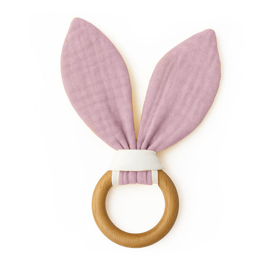 Mordedor De Algodón Orgánico Rosa