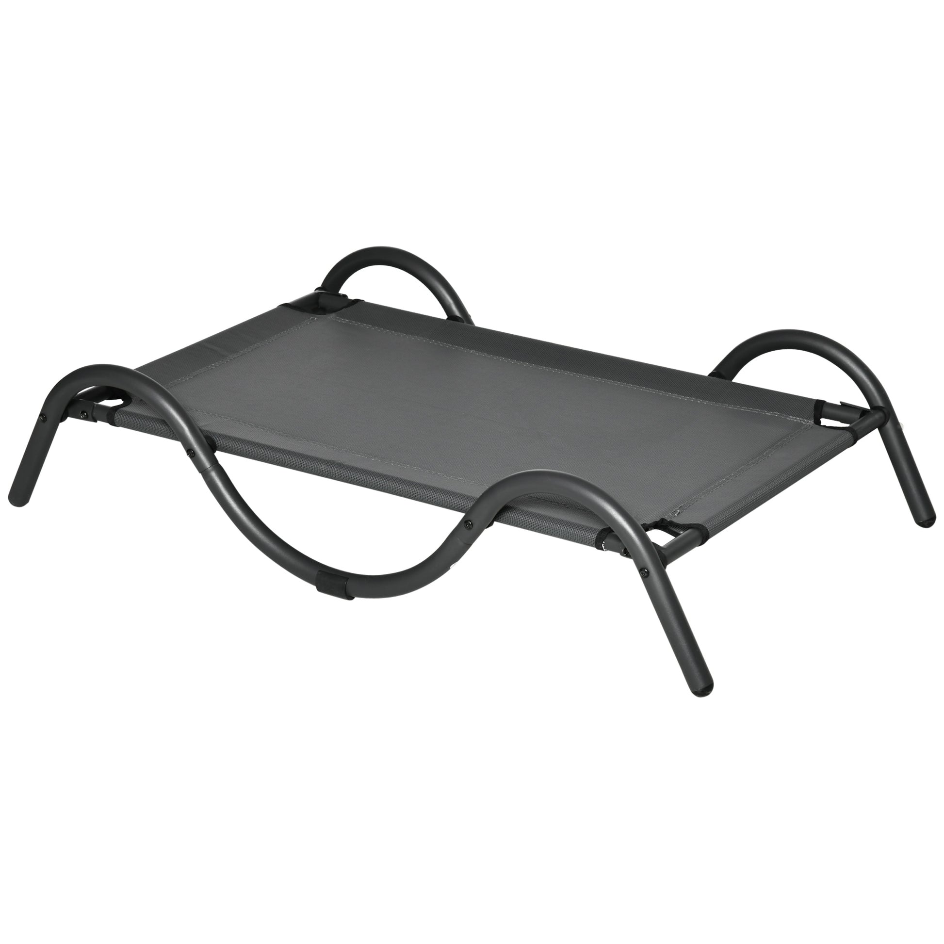 Pawhut Cama Elevada Para Perros Con Tela Malla Marco Curvo De Acero 92x55,5x21cm_0