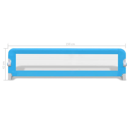 Vidaxl Barandilla De Seguridad Cama De Niño 2 Uds Azul 150x42 Cm_2