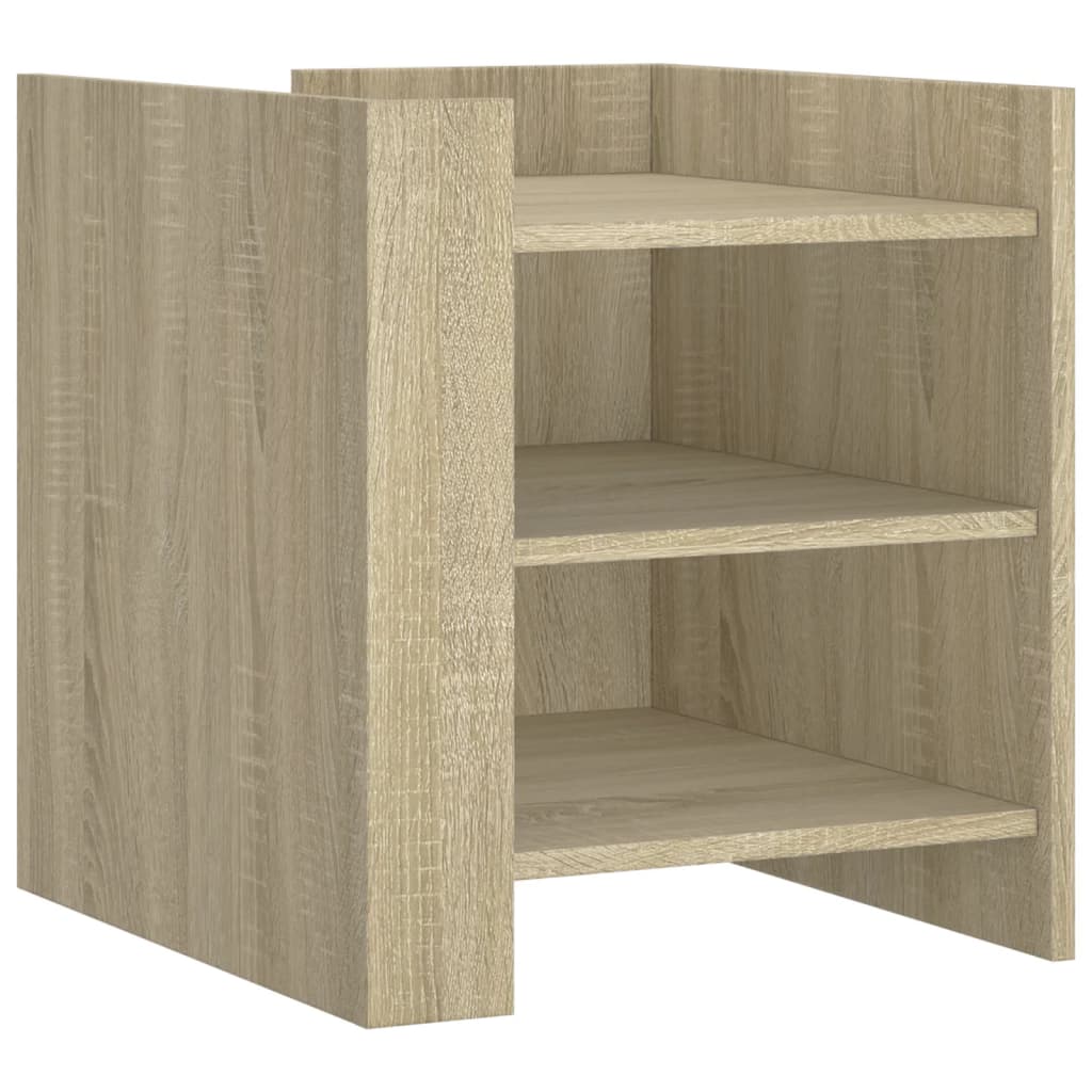 Mesita De Noche Madera De Ingeniería Roble Sonoma 45x50x50 Cm_0