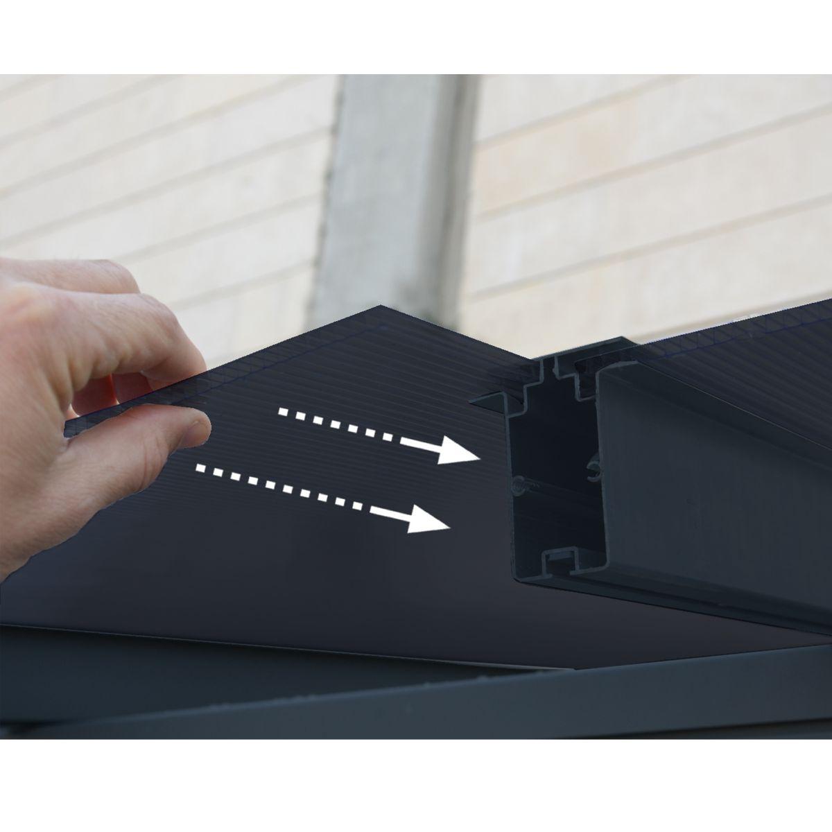 Pérgola adosada Capri 299x924 cm gris Canopia by Palram