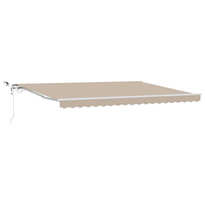 Toldo Retráctil Beige 450 X 350 Cm Poliéster_0