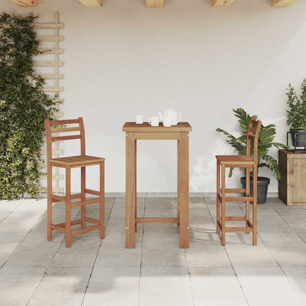 Mesa De Bar De Madera De Acacia Maciza 60x60x105 Cm_1