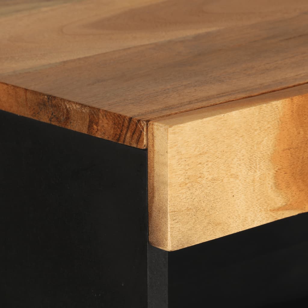 Armario Auxiliar Madera Maciza De Acacia 60x33x107 Cm_3