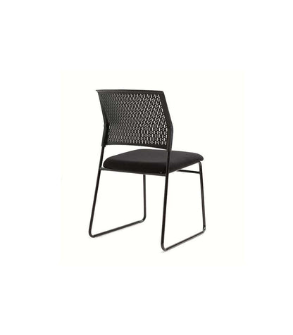 Pack De 4 Sillas Confidente Tapizada En Color Negro, 56 Cm(ancho) 84/94 Cm(altura) 58 Cm(fondo)_1