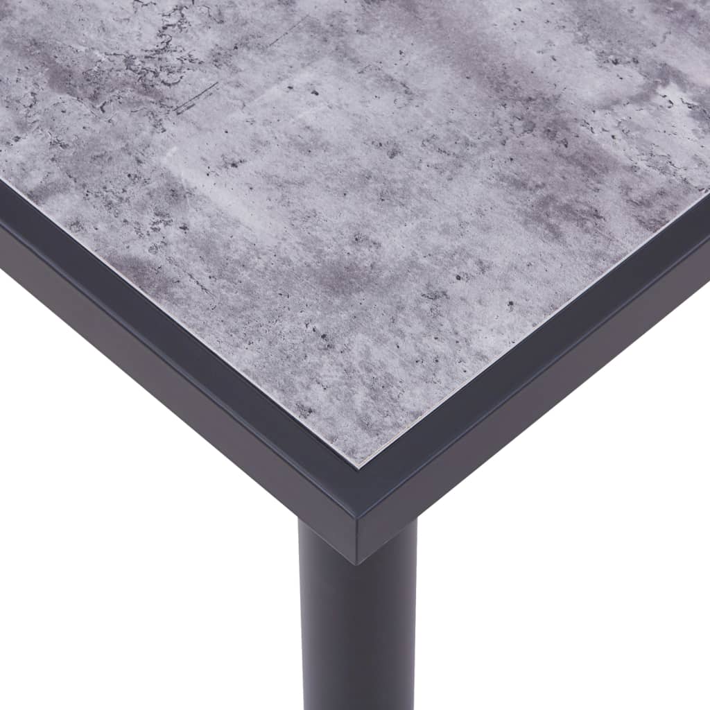Mesa De Comedor De Mdf Negro Y Gris Hormigón 120x60x75 Cm_2