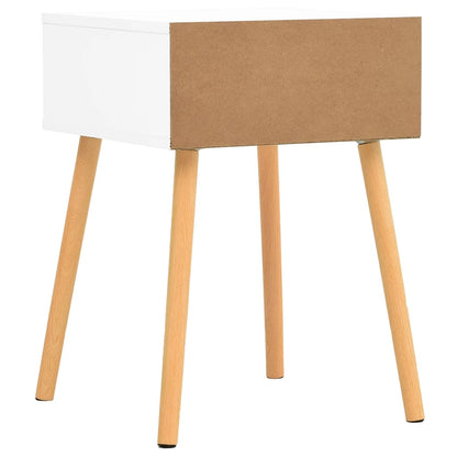 Mesita De Noche Madera Ingeniería Blanco Y Sonoma 40x40x56 Cm_3