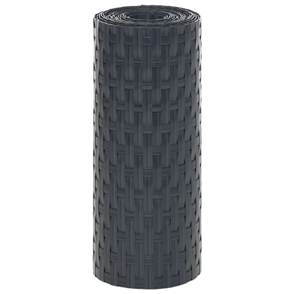 Toldos Para Balcón 10 Uds Ratán Sintético Antracita 255x19 Cm / Vetonek_5