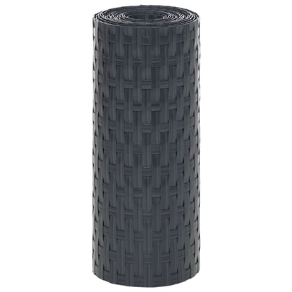 Toldos Para Balcón 10 Uds Ratán Sintético Antracita 255x19 Cm / Vetonek_5