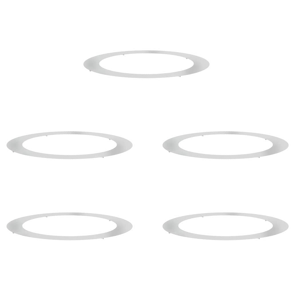 Adecuado Para Anillos De Árbol Plano 5 Uds. Plateado Ø90/120 Cm_0