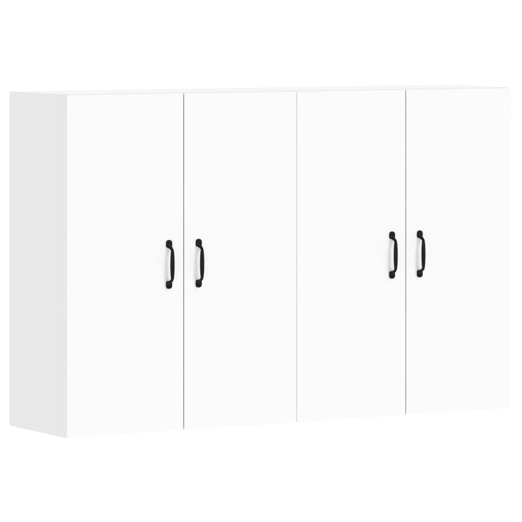 Armarios De Pared 2 Uds Madera De Ingeniería Blanco_1