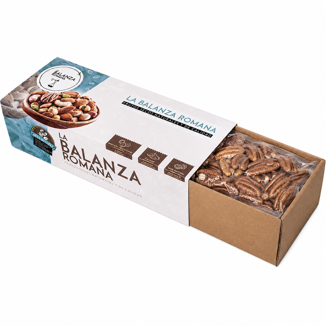 Mitades De Nuez Pecana Mantecosa - Envasadas Al Vacío - 600g | Fruto Seco Ecológico Premium, Snack Vegano Natural_1