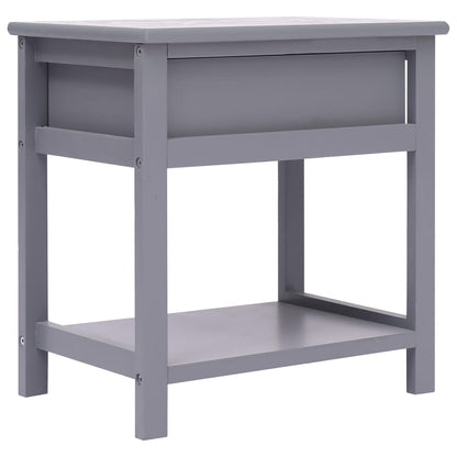 Mesitas De Noche 2 Unidades Madera De Paulownia Gris 40x29x42cm_3