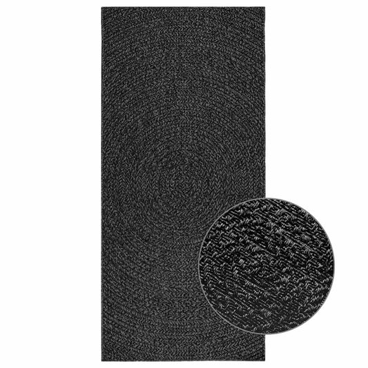 Vidaxl Alfombra Zizur Apariencia Yute Interior Exterior Antracita_0
