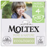 Pañales Moltex Pure & Nature T4 (9-15 kg),  50 Uds