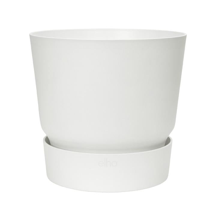 Macetero con plato integrado Greenville Elho Blanco 25 cm