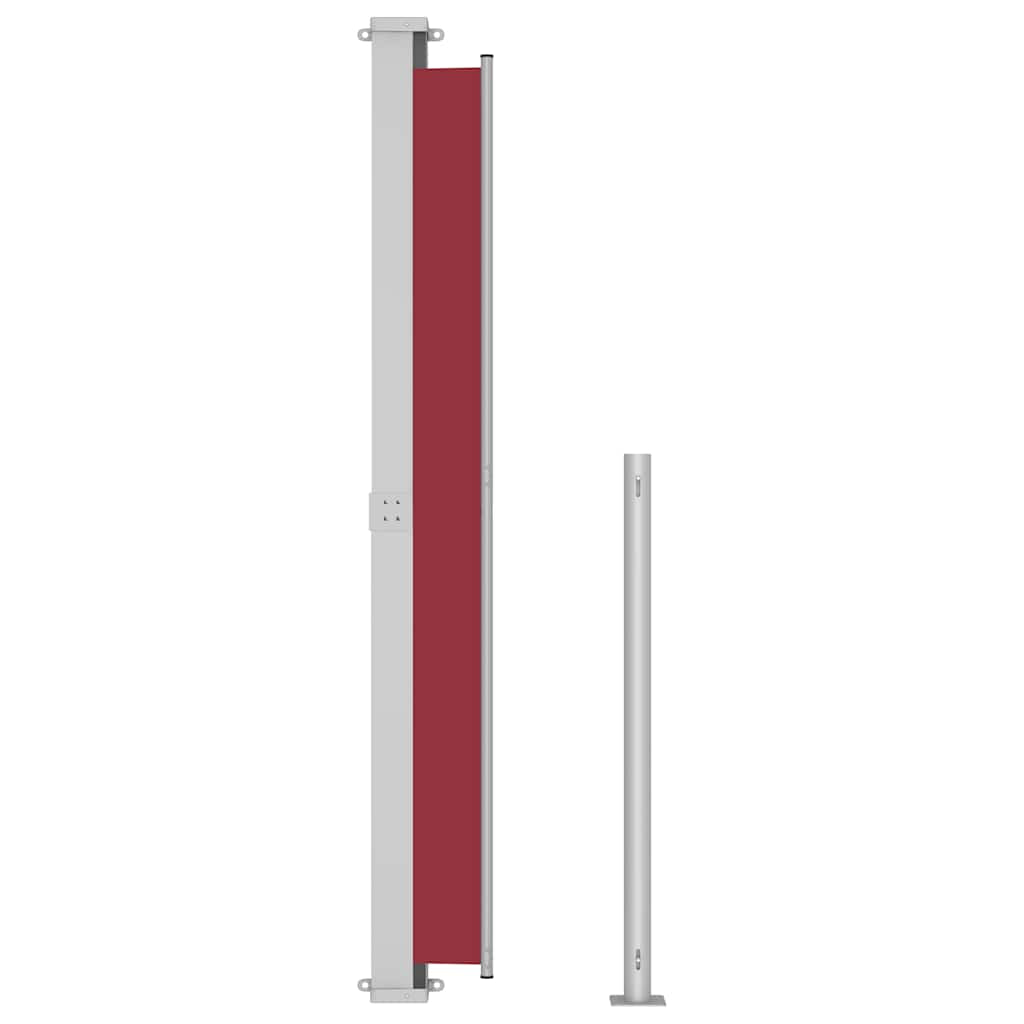 Vidaxl Toldo Lateral Retráctil Para Patio Rojo 200x500 Cm_3