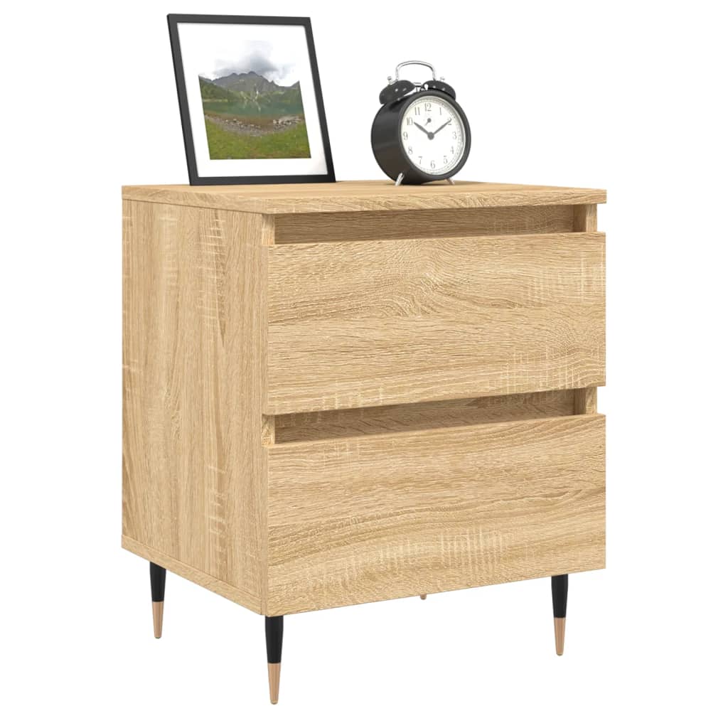 Mesita De Noche Madera De Ingeniería Roble Sonoma 40x35x50 Cm_1