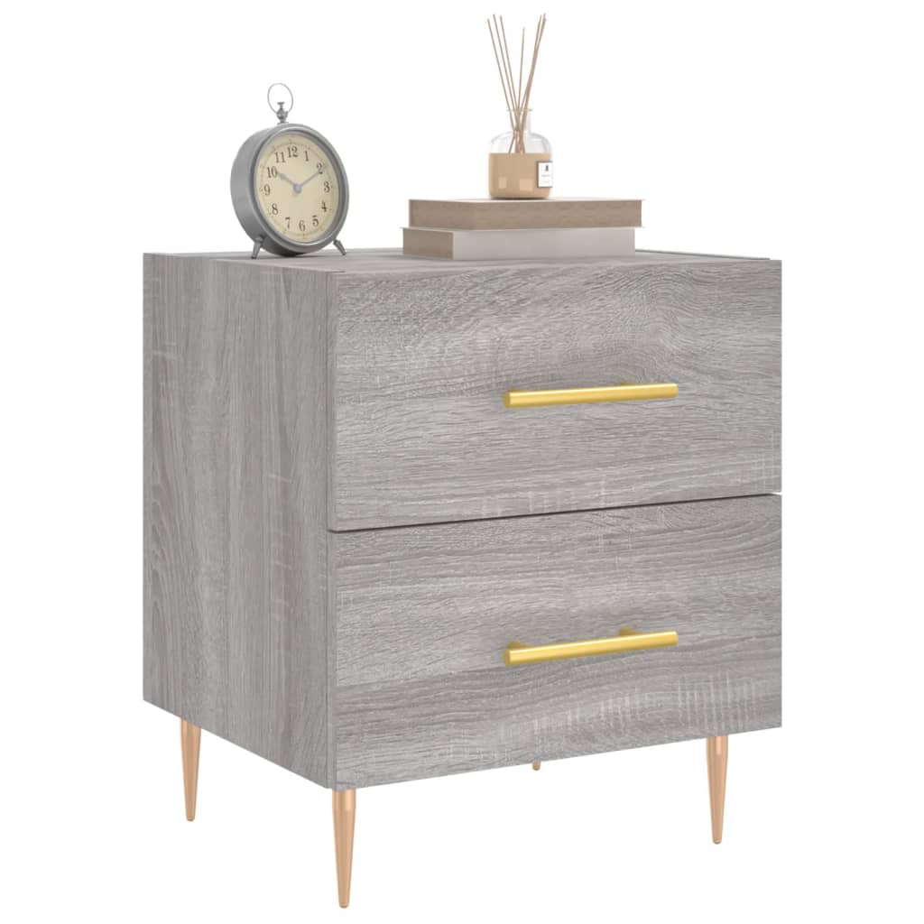 Mesitas Noche 2 Uds Madera Ingeniería Gris Sonoma 40x35x47,5 Cm_1
