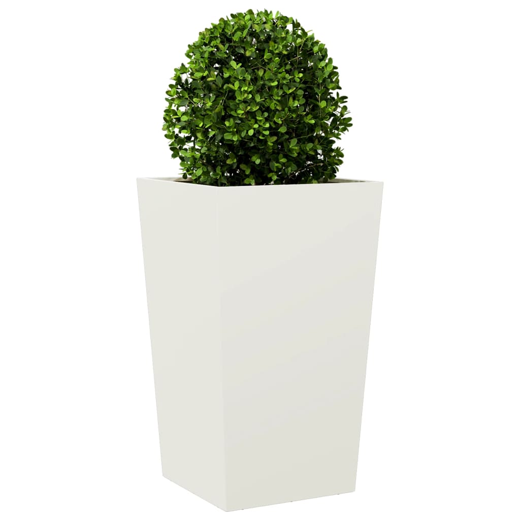Jardinera De Acero Blanca 45x45x75 Cm_2