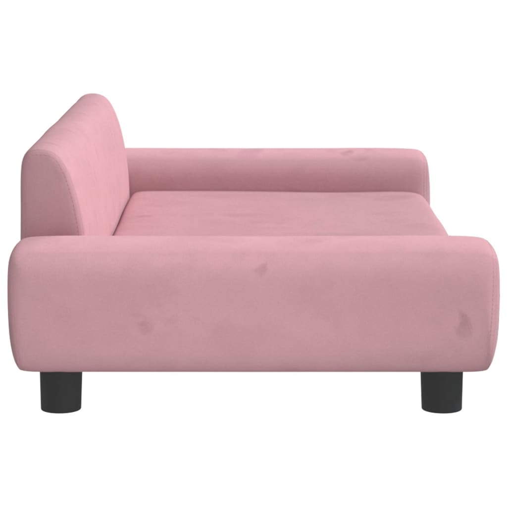 Cama Para Perros De Terciopelo Rosa 100x54x33 Cm / Vetonek_5