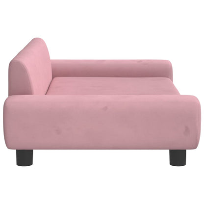 Cama Para Perros De Terciopelo Rosa 100x54x33 Cm / Vetonek_5