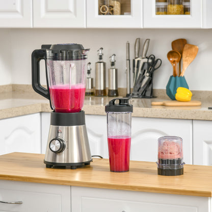 Homcom Batidora Vaso 1000w Jarra De 1.5l 4 Programas Y 5 Velocidades Ajustables_1