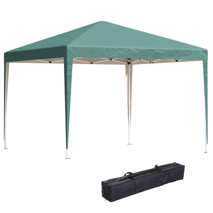 Outsunny Carpa Plegable 3x3 M Con Bolsa De Transporte Altura Ajustable Verde_0