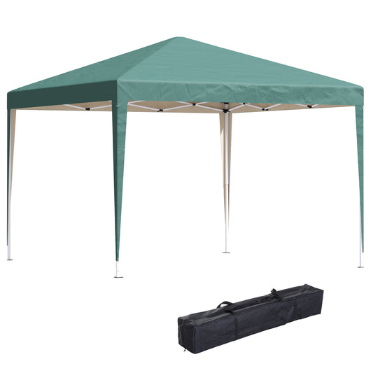 Outsunny Carpa Plegable 3x3 M Con Bolsa De Transporte Altura Ajustable Verde_0