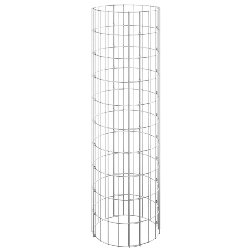 Poste Circular De Gaviones Acero Galvanizado Ø30x100 Cm / Vetonek_0