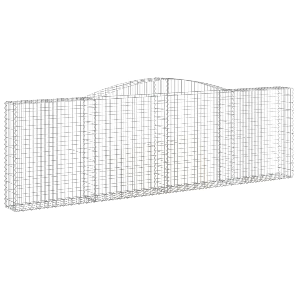 Cestas De Gaviones 9 Uds Forma De Arco Hierro 400x30x120/140 Cm_2