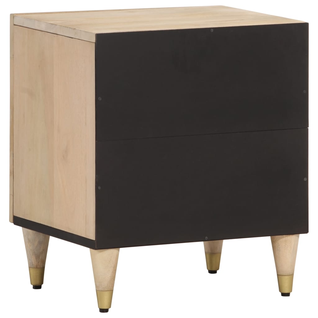 Mesitas De Noche 2 Uds Madera Maciza De Mango 40x33x46 Cm_4