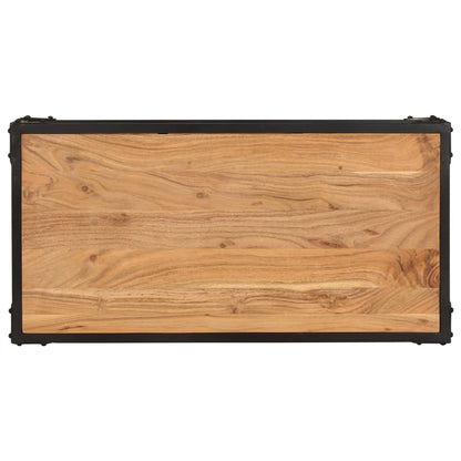 Mesa De Centro De Madera Maciza Acacia 90x45x35 Cm_2