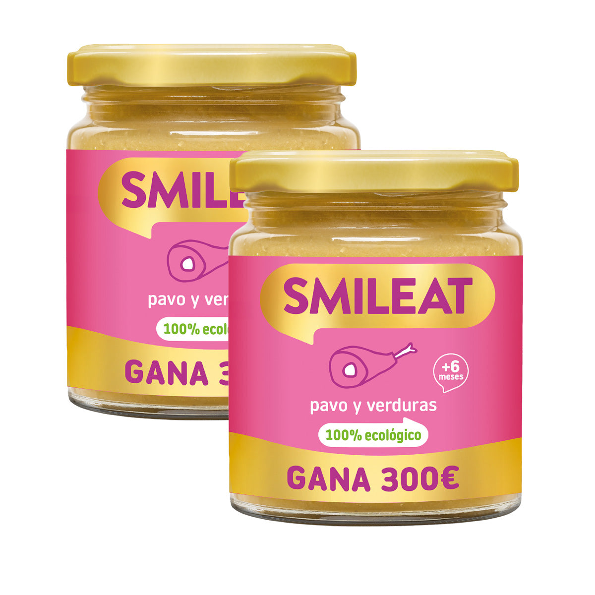 PROMO 2x Tarrito BIO pavo y verduras +6 meses Smileat 230g